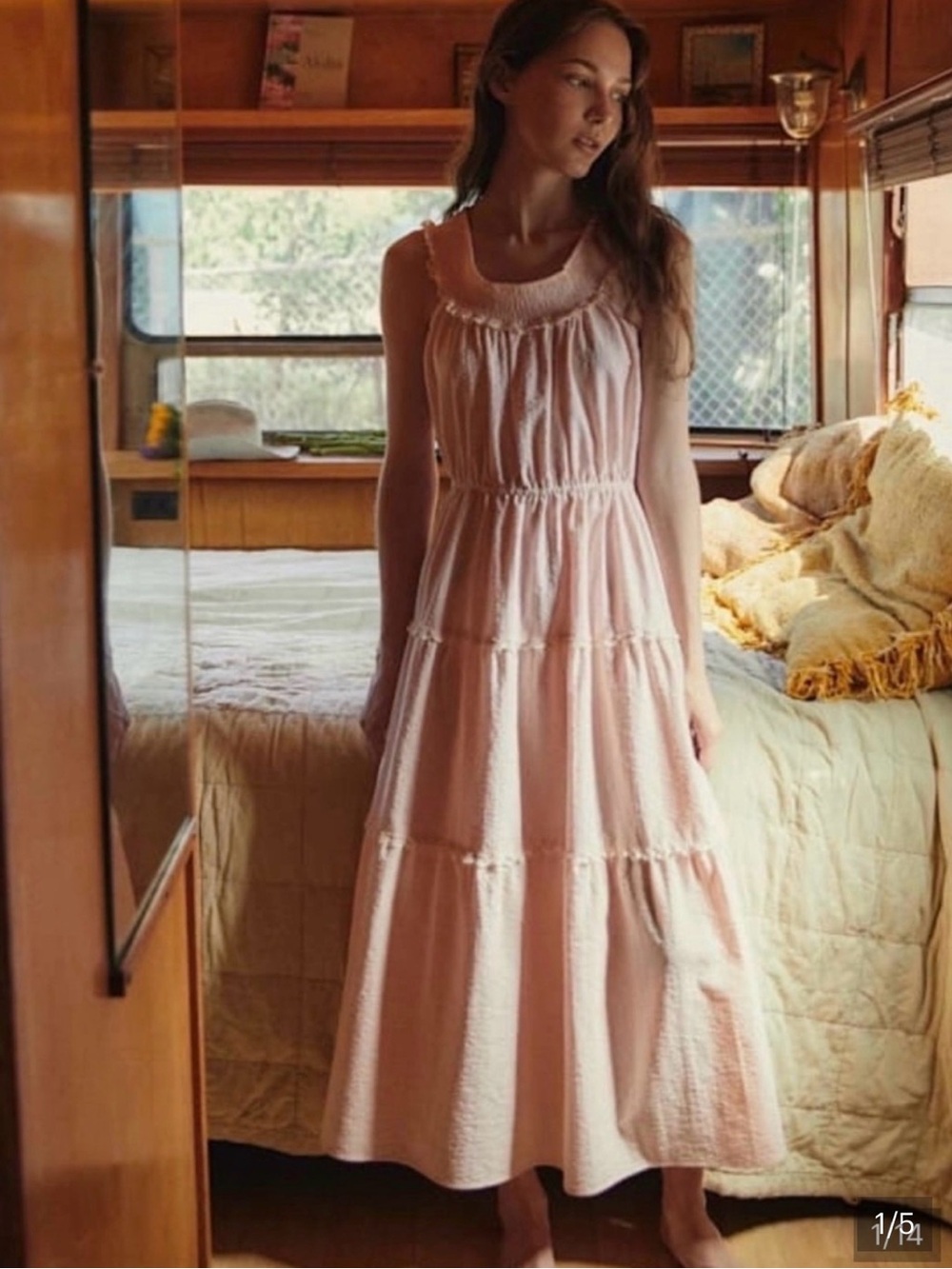 Christy Dawn Pink Maxi Dress Size Large